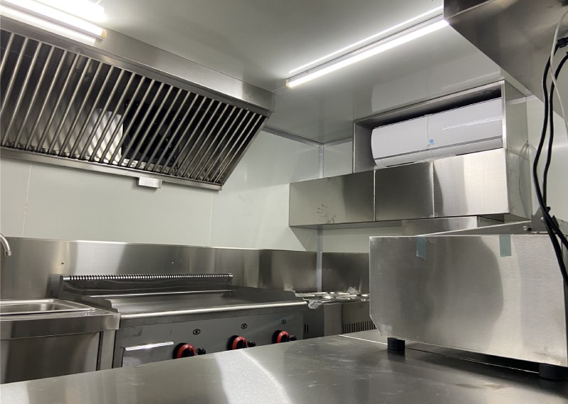 kitchen machines in the mobile kitchen trailer
